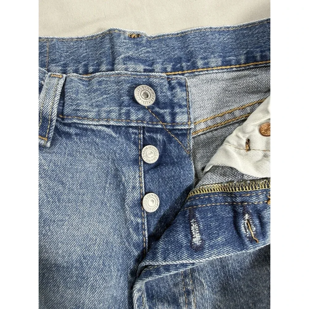 Levi's 501 93 Premium Button Fly Jeans Men 30x32 Blue Straight Big E